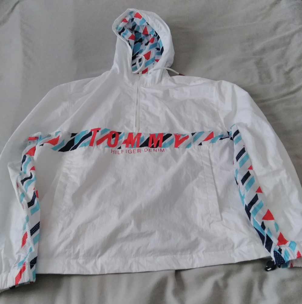 Tommy Hilfiger Addison Geometric Print Windbreaker